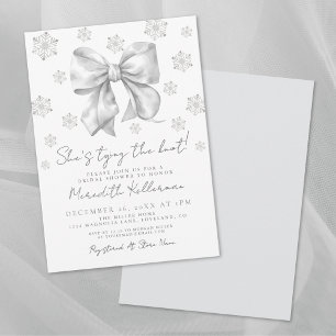 Winter Bow Bridal Dusche Einladung