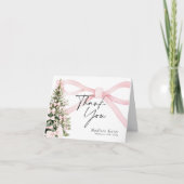 Winter Bow Dankeschön Karte (Vorderseite)