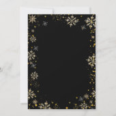 Winter Bow Nutcracker Ballet Baby Showflake Einladung (Rückseite)