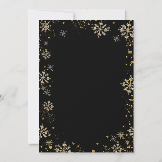 Winter Bow Nutcracker Ballet Baby Showflake Einladung (Rückseite)