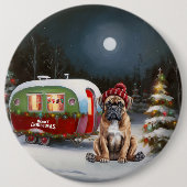 Winter Boxer Caravan Weihnachtsabenteuer Button (Vorderseite)