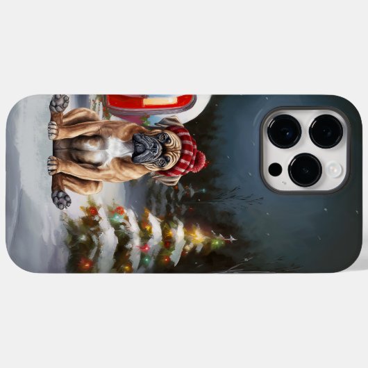 Winter Boxer Caravan Weihnachtsabenteuer Case-Mate iPhone Hülle (Rückseite (Horizontal))
