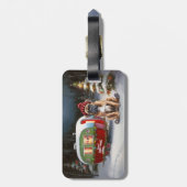 Winter Boxer Caravan Weihnachtsabenteuer Gepäckanhänger (Rückseite vertikal)