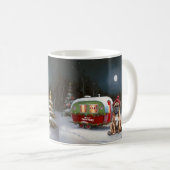 Winter Boxer Caravan Weihnachtsabenteuer Kaffeetasse (VorderseiteRechts)