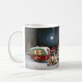 Winter Boxer Caravan Weihnachtsabenteuer Kaffeetasse (Links)