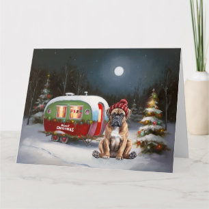 Winter Boxer Caravan Weihnachtsabenteuer Karte