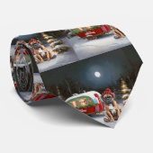 Winter Boxer Caravan Weihnachtsabenteuer Krawatte (Gerollt)