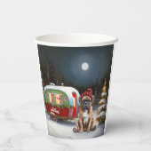 Winter Boxer Caravan Weihnachtsabenteuer Pappbecher (Rückseite)