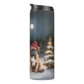 Winter Boxer Caravan Weihnachtsabenteuer Thermosbecher (Nach rechts gedreht)