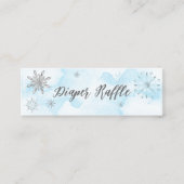 Winter Boy Baby Duschdusche Windelwanne Mini Visitenkarte (Vorderseite)