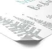 Winter Boy Baby Dusche Begrüßungszeichen Party Poster (Ecke)