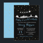 Winter Boy Baby seine kalte Außendusche Blue Baby Einladung<br><div class="desc">Winter Boy Baby seine kalte Außendusche Blue Baby Einladung</div>