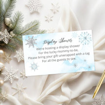 Winter Boy Baby Shower Dusche