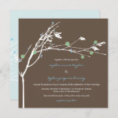 Winter Branch Snow Blume Einladung Hochzeit (Vorne/Hinten)