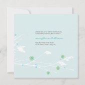 Winter Branch Snow Blume Einladung Hochzeit (Rückseite)