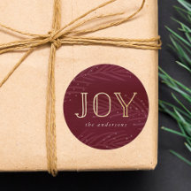 Winter Branchen Joy Burgundy und Gold Holiday