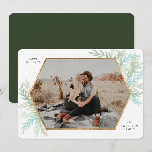 Winter Branchen Moderne Fotokarte Einladung (Vorne/Hinten)