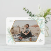 Winter Branchen Moderne Fotokarte Einladung (Stehend Vorderseite)