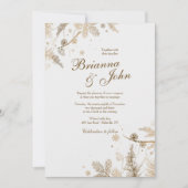 Winter Branches Hochzeitseinladung Einladung (Vorderseite)