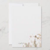 Winter Branches Hochzeitseinladung Einladung (Rückseite)