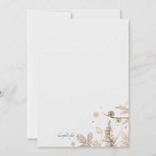 Winter Branches Hochzeitseinladung Einladung (Rückseite)