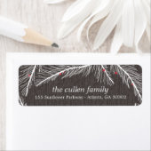 Winter Branches Holiday Rücksendeadressen-Aufklebe (Insitu)