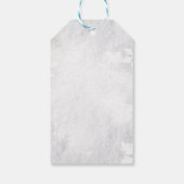 Winter Branches Lantern Snowflakes Hochzeit Geschenkanhänger (Rückseite)