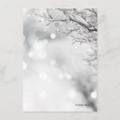 Winter Branches Schnee Weihnachtsmenü Menükarte (Rückseite)
