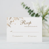 Winter Branches Wedding RSVP Einladung (Stehend Vorderseite)