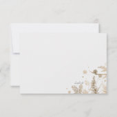 Winter Branches Wedding RSVP Einladung (Rückseite)