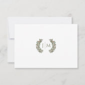 Winter-Brandzweige Pinecone Wedding Response Card RSVP Karte (Rückseite)