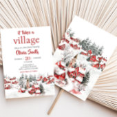 Winter braucht man eine Baby-Dusche im Dorf Einladung