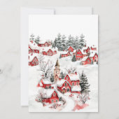 Winter braucht man eine Baby-Dusche im Dorf Einladung (Rückseite)