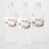 Winter braucht man eine Baby-Dusche im Dorf Wasserflaschenetikett (Flaschen)