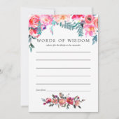 Winter Brautparty Blumenberater für Braut Einladung (Vorderseite)