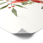 Winter Brautparty Evergreen Poinsettia Willkommen Poster (Ecke)