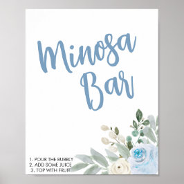 Winter Brautparty Mimosa Bar Sign Poster