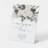 Winter Brautparty Mimosa Bar Sockelschild (Vorderseite)