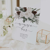 Winter Brautparty Mimosa Bar Sockelschild