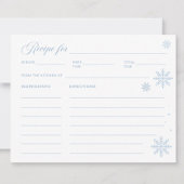 Winter Brautparty Rezept Card Einladung