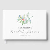 Winter Brautparty Theme Gästebuch (Vorderseite)