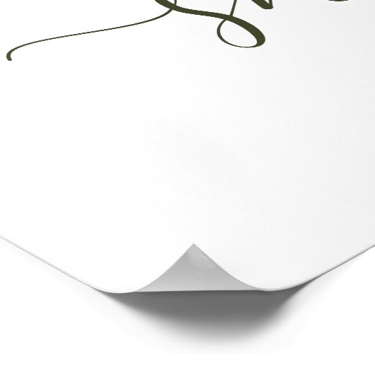 Winter Brautparty Welcome Sign White Poster (Ecke)