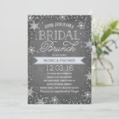 Winter Bridal Brunch Einladung (Stehend Vorderseite)