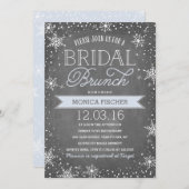 Winter Bridal Brunch Einladung (Vorne/Hinten)