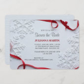 Winter Bridal Dusche Einladung (Vorne/Hinten)