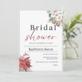 Winter Bridal Dusche Einladung (Stehend Vorderseite)