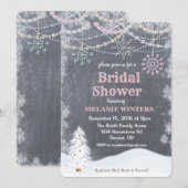 Winter Bridal Dusche Einladung (Vorne/Hinten)