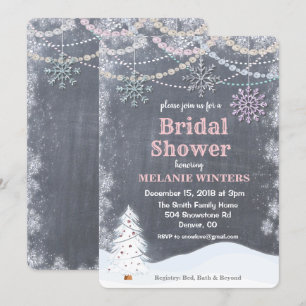 Winter Bridal Dusche Einladung