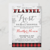 Winter Bridal Dusche Einladung Flannel und Frost (Vorderseite)