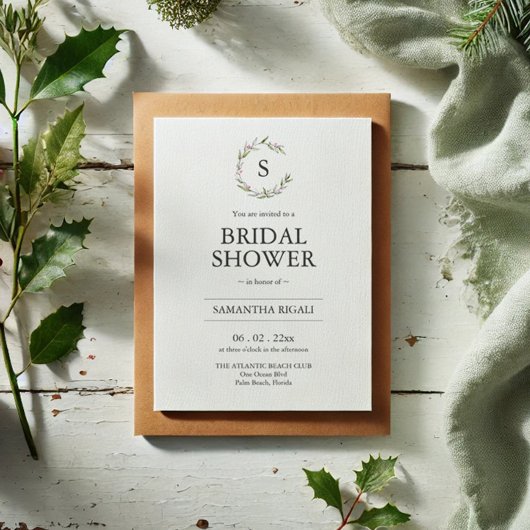 Winter Bridal Dusche Einladung mit QR Code